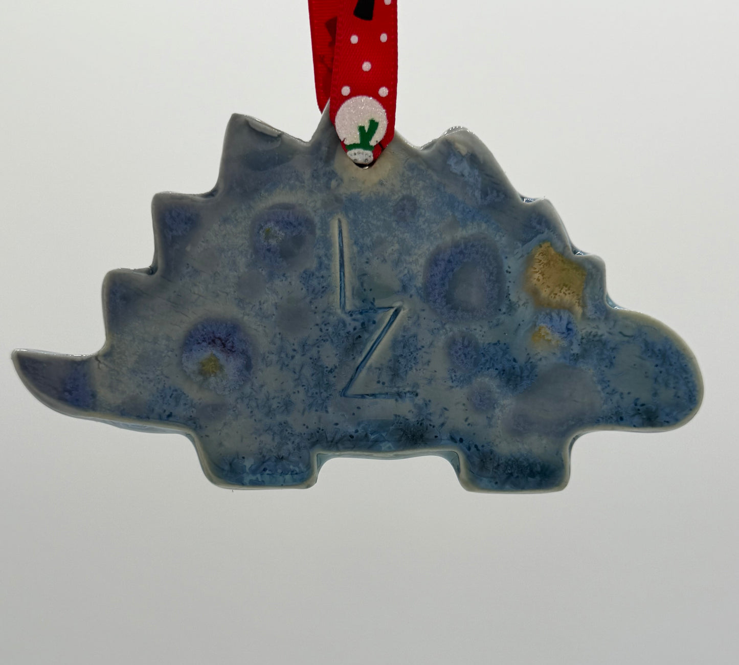 Blue Stegosaurus Ornament