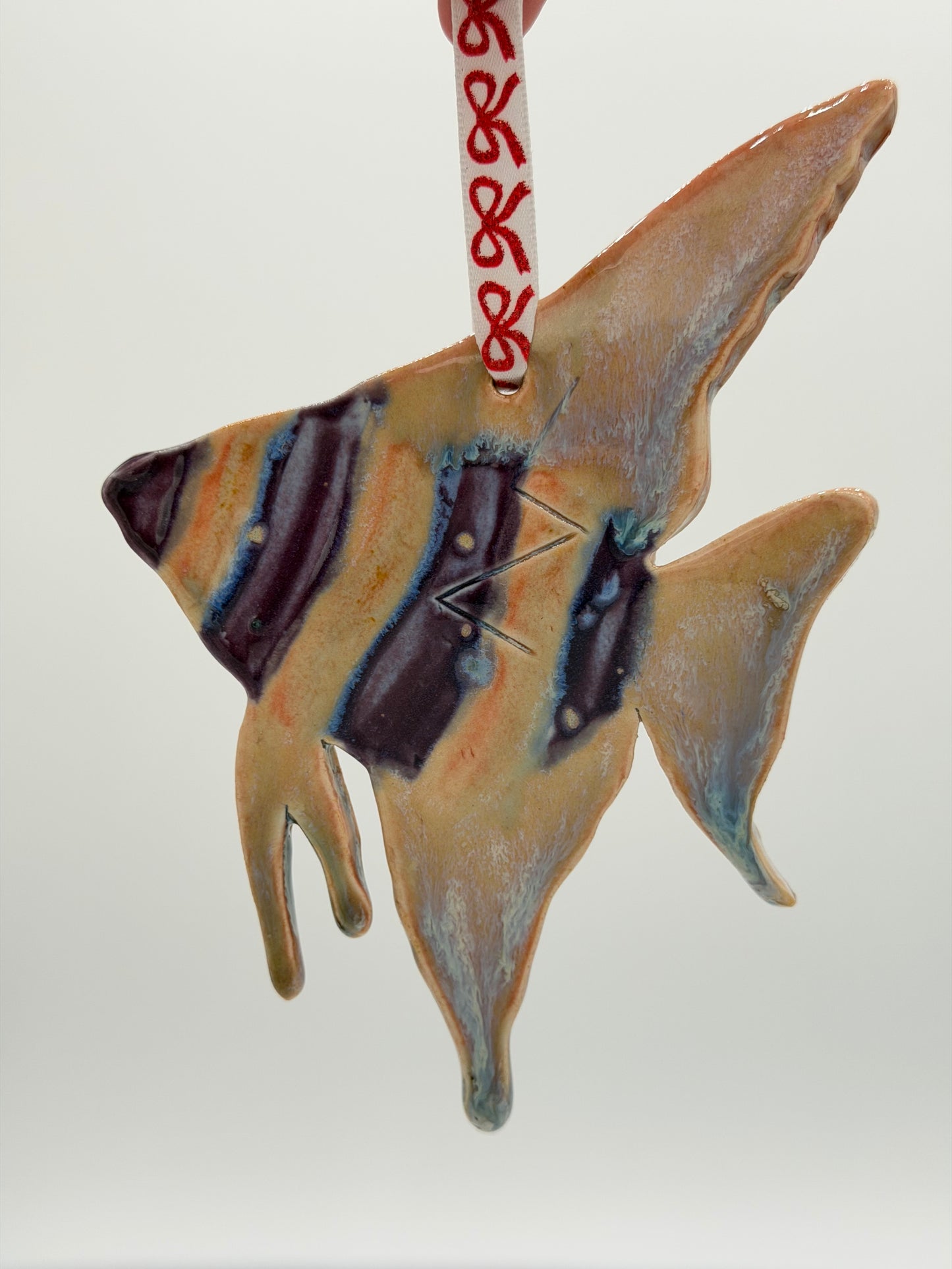 Pink Space Angelfish Ornament