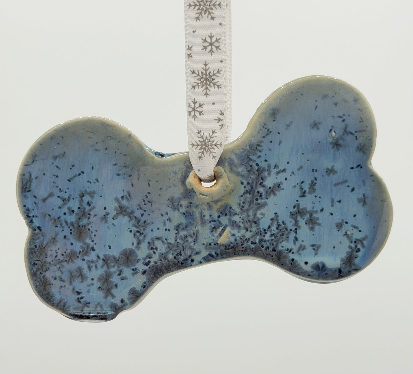 Blue Crystal Dog Bone Ornament