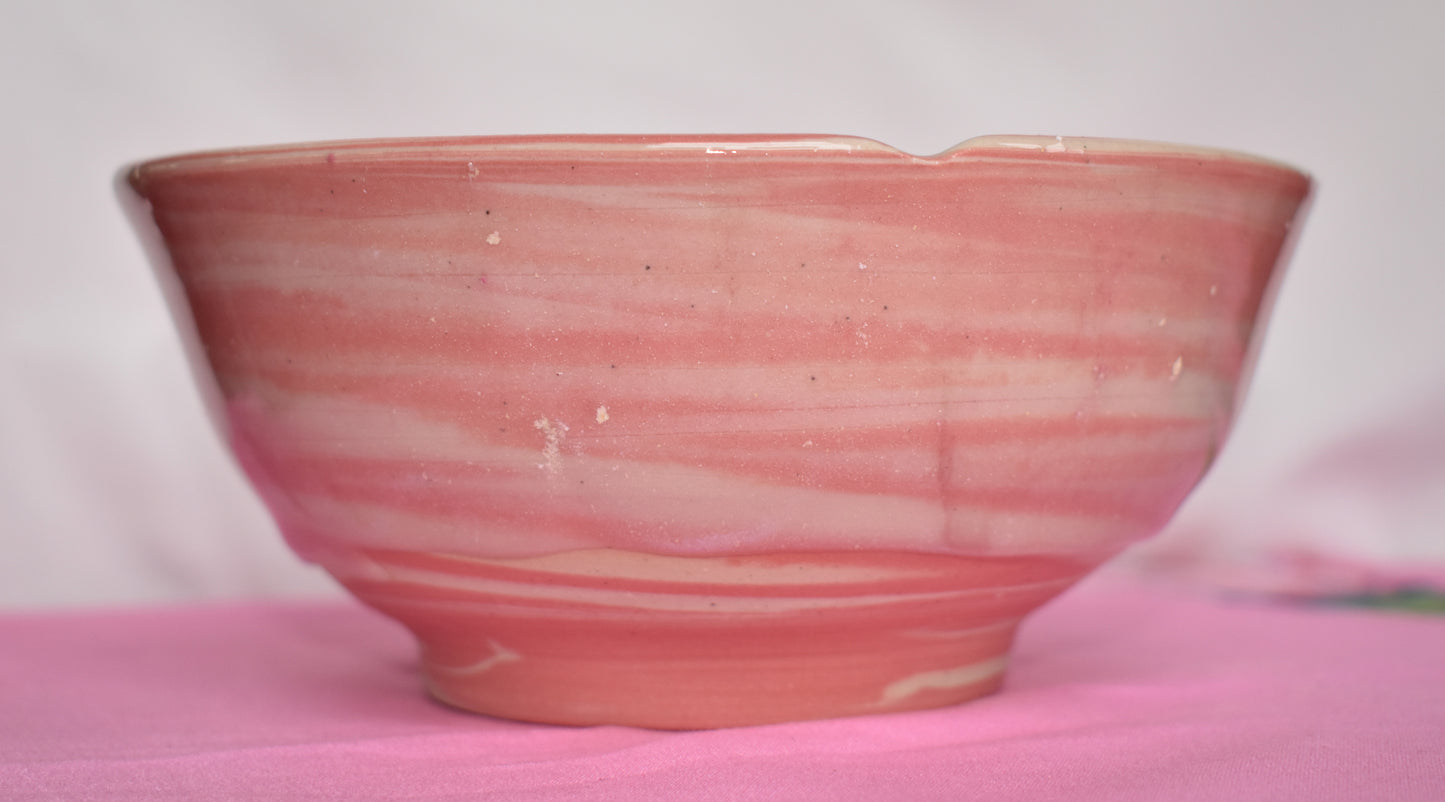 Pink Swirled Bowl