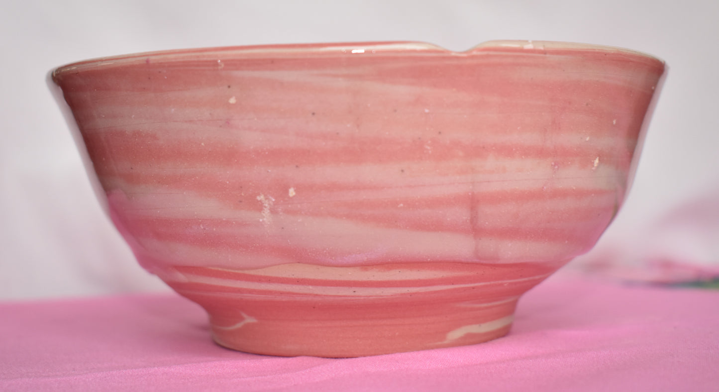 Pink Swirled Bowl