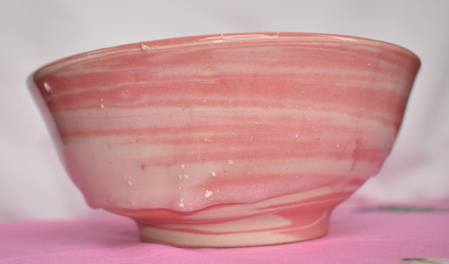 Pink Swirled Bowl