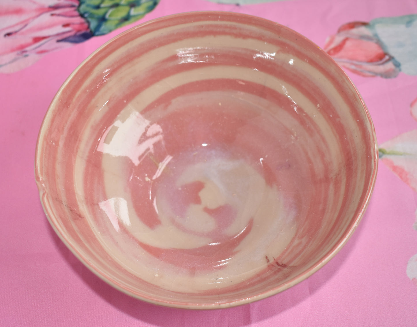 Pink Swirled Bowl