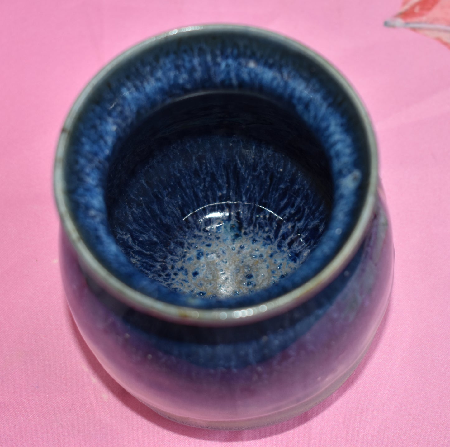 Blue Swirled Tall Cup