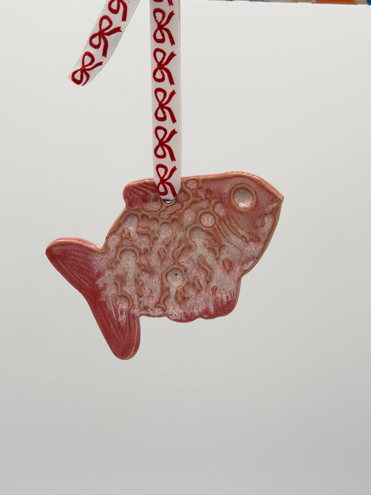 Pink Goldfish Ornament