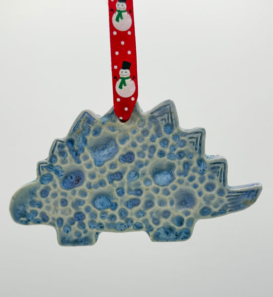Blue Stegosaurus Ornament