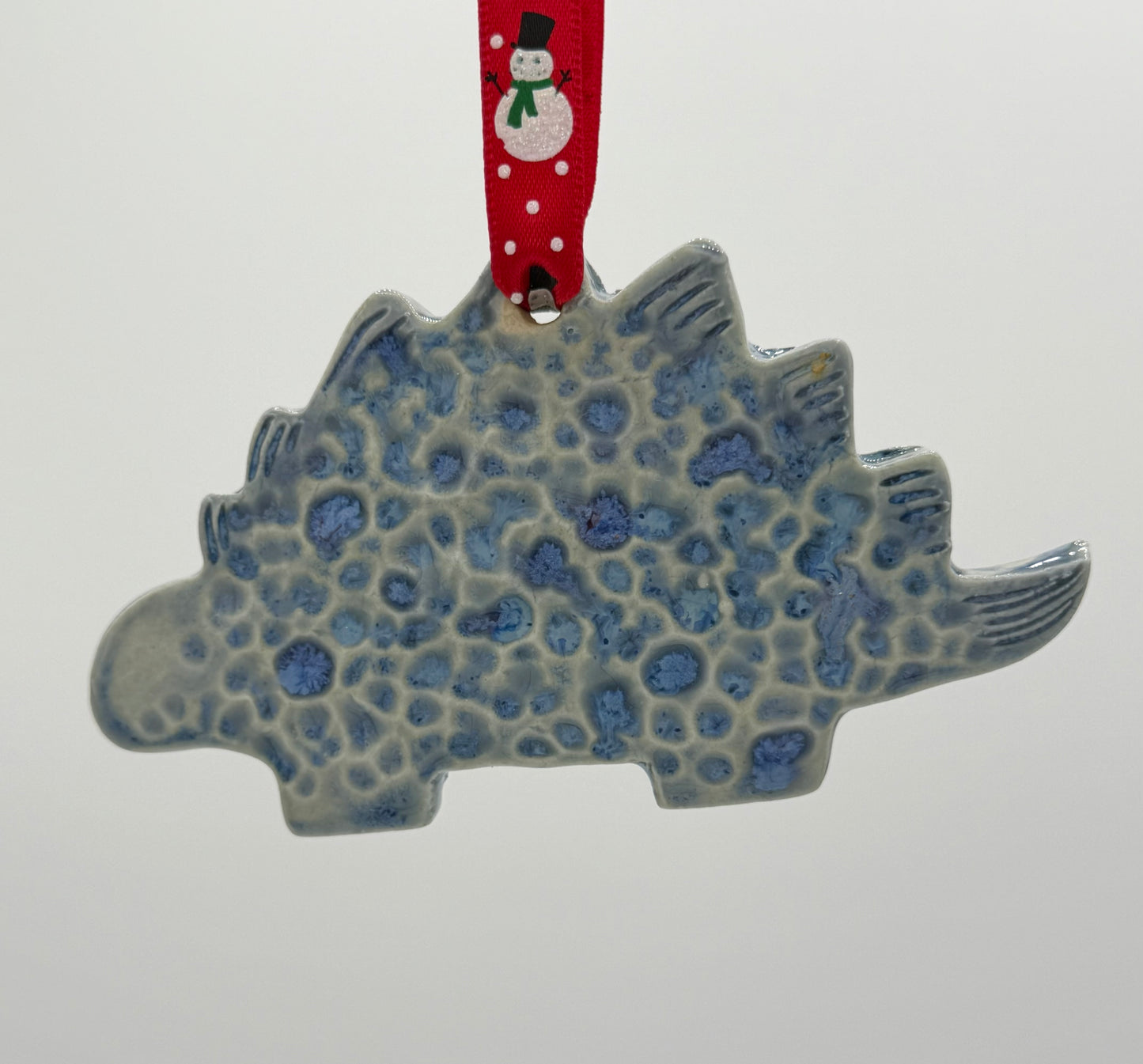 Blue Stegosaurus Ornament