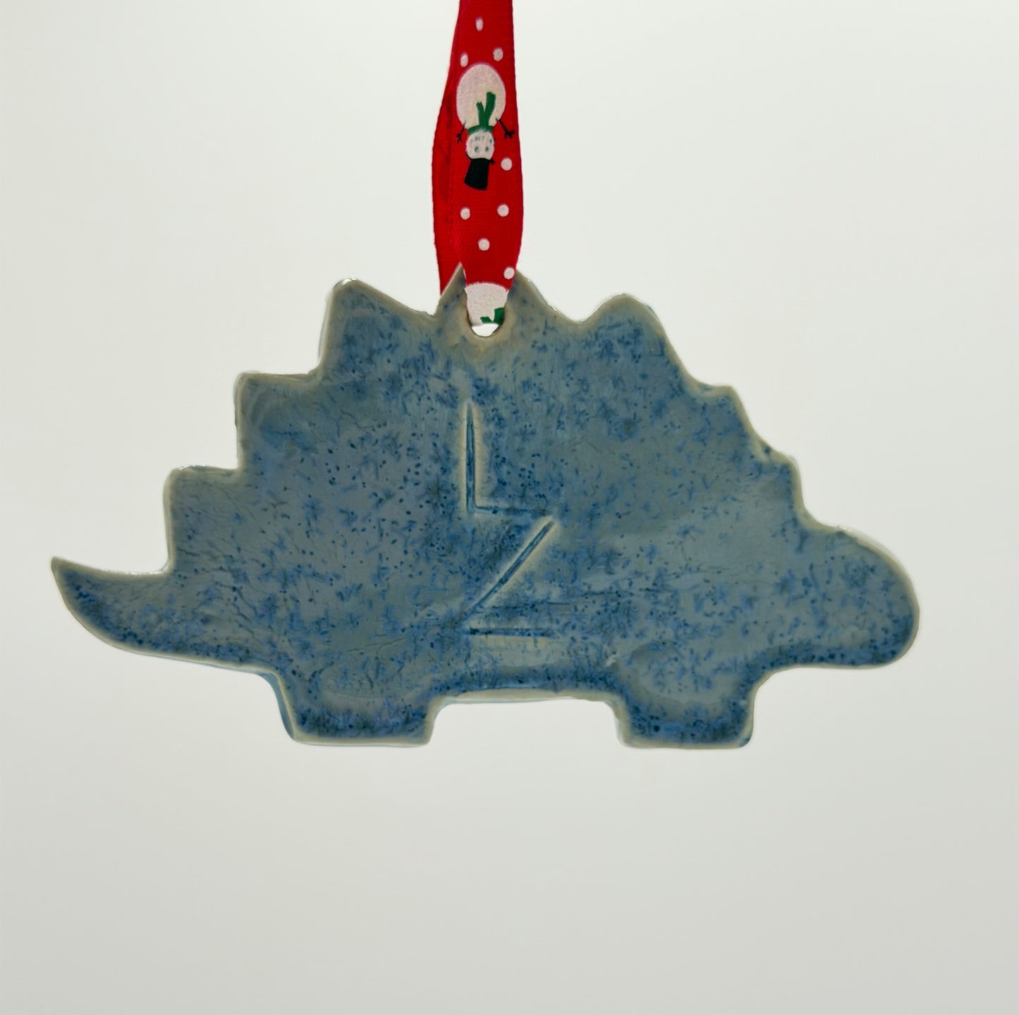 Blue Stegosaurus Ornament