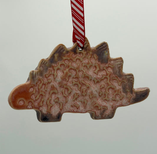 Pink Stegosaurus Ornament