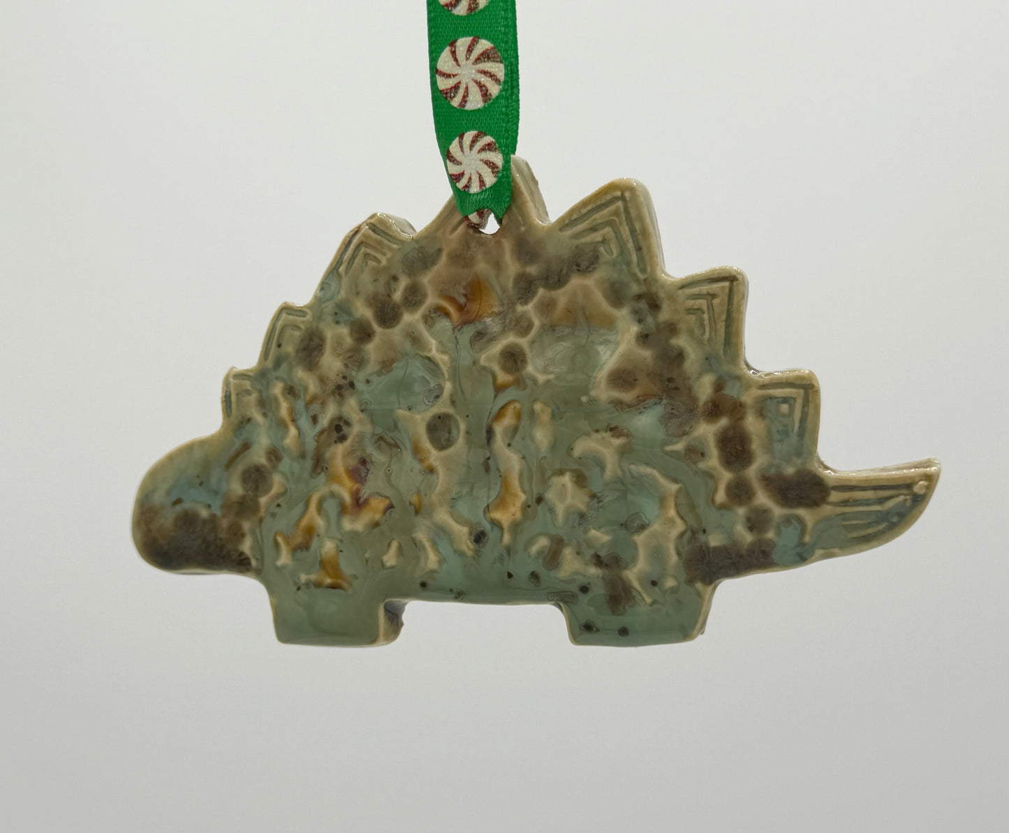 Green Stegosaurus Ornament