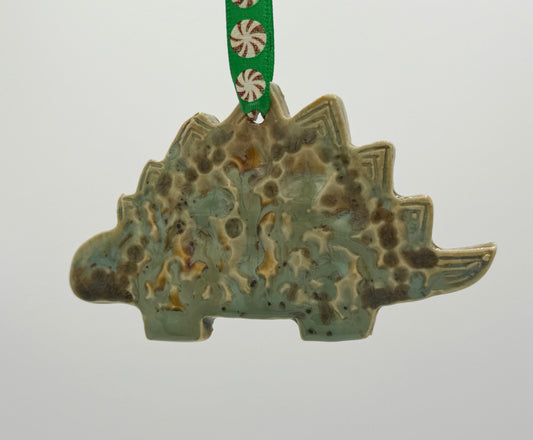 Green Stegosaurus Ornament