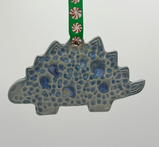 Blue Stegosaurus Ornament