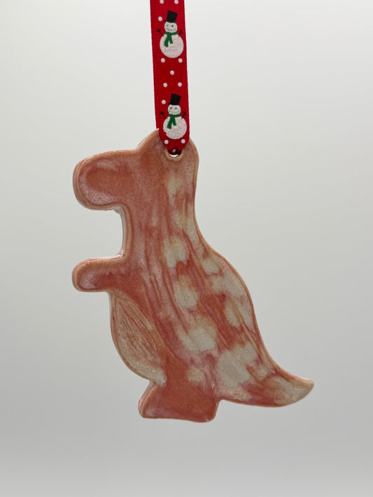 Pink T-Rex Ornament