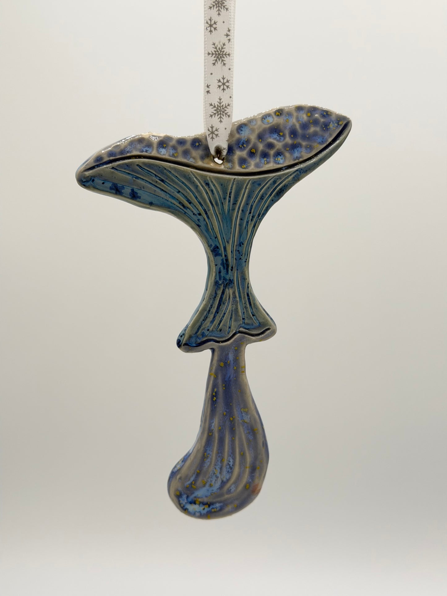 Blue Crystal Mushroom Ornament