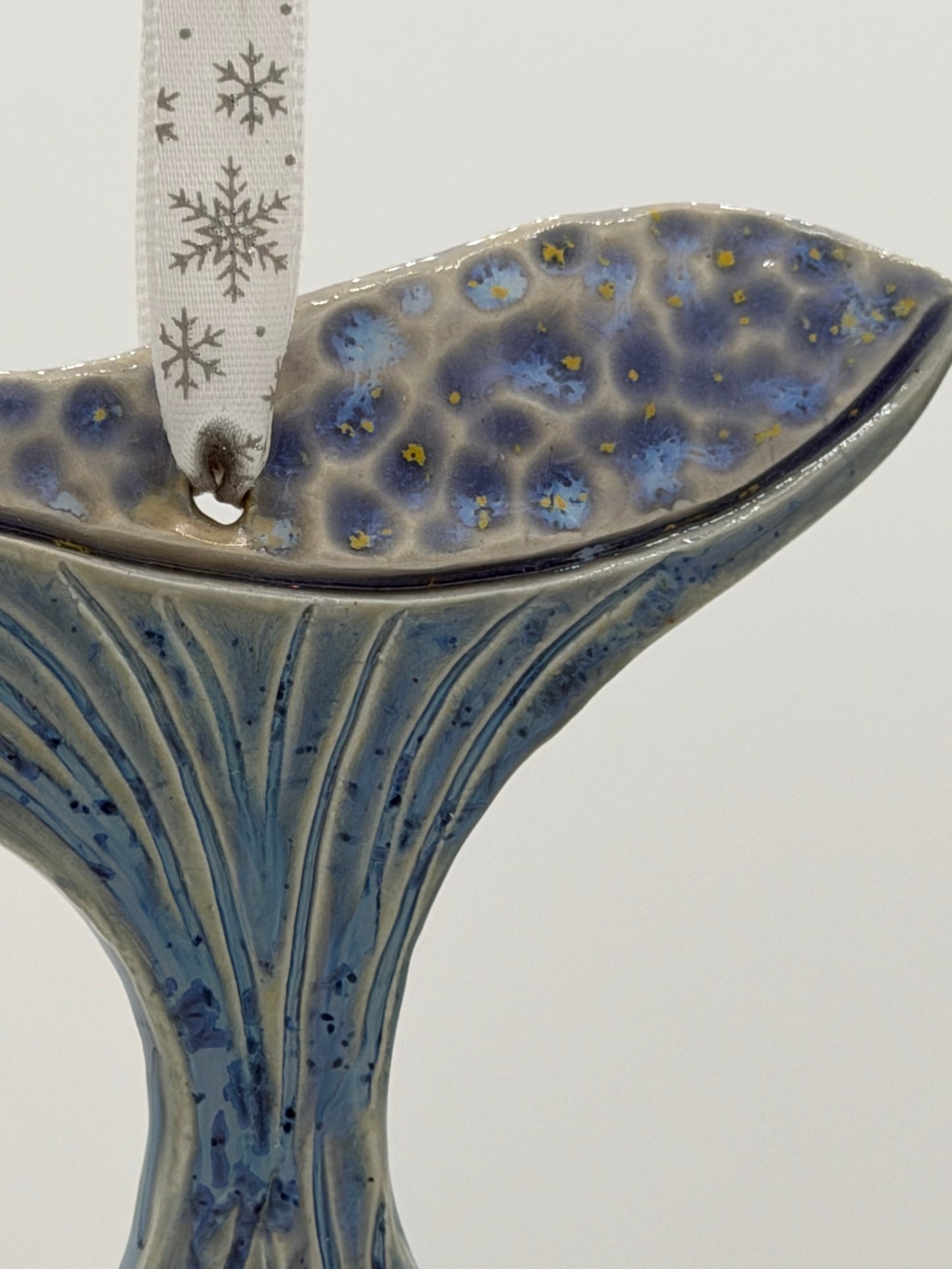 Blue Crystal Mushroom Ornament