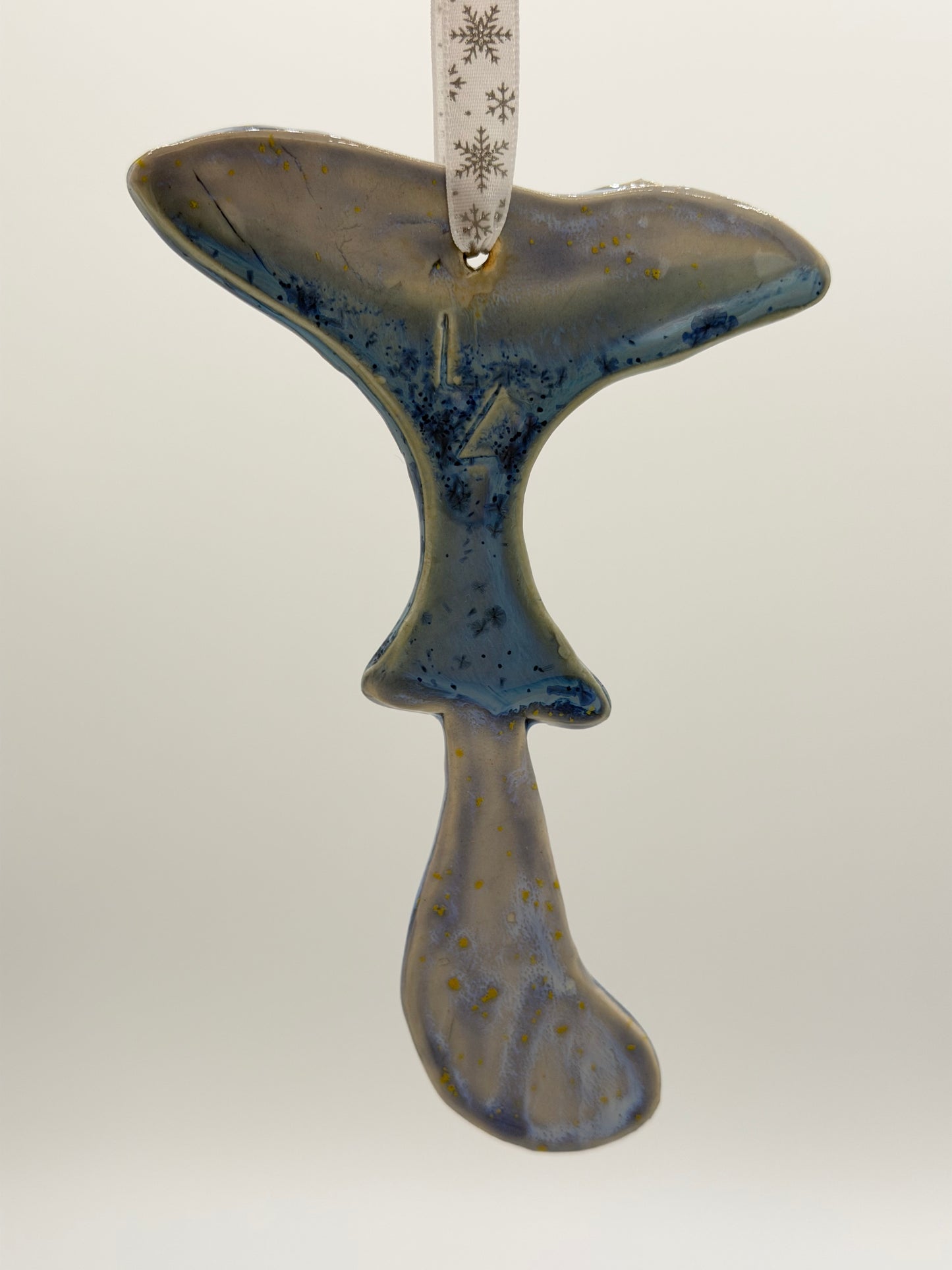 Blue Crystal Mushroom Ornament
