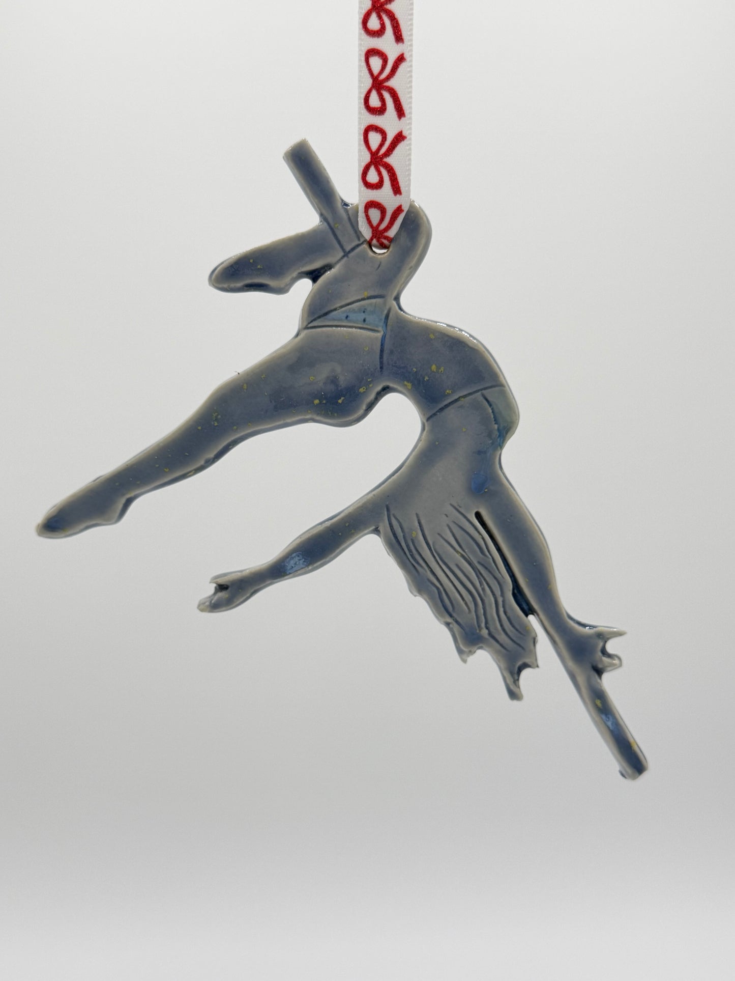 Blue Pole Dancer Ornament