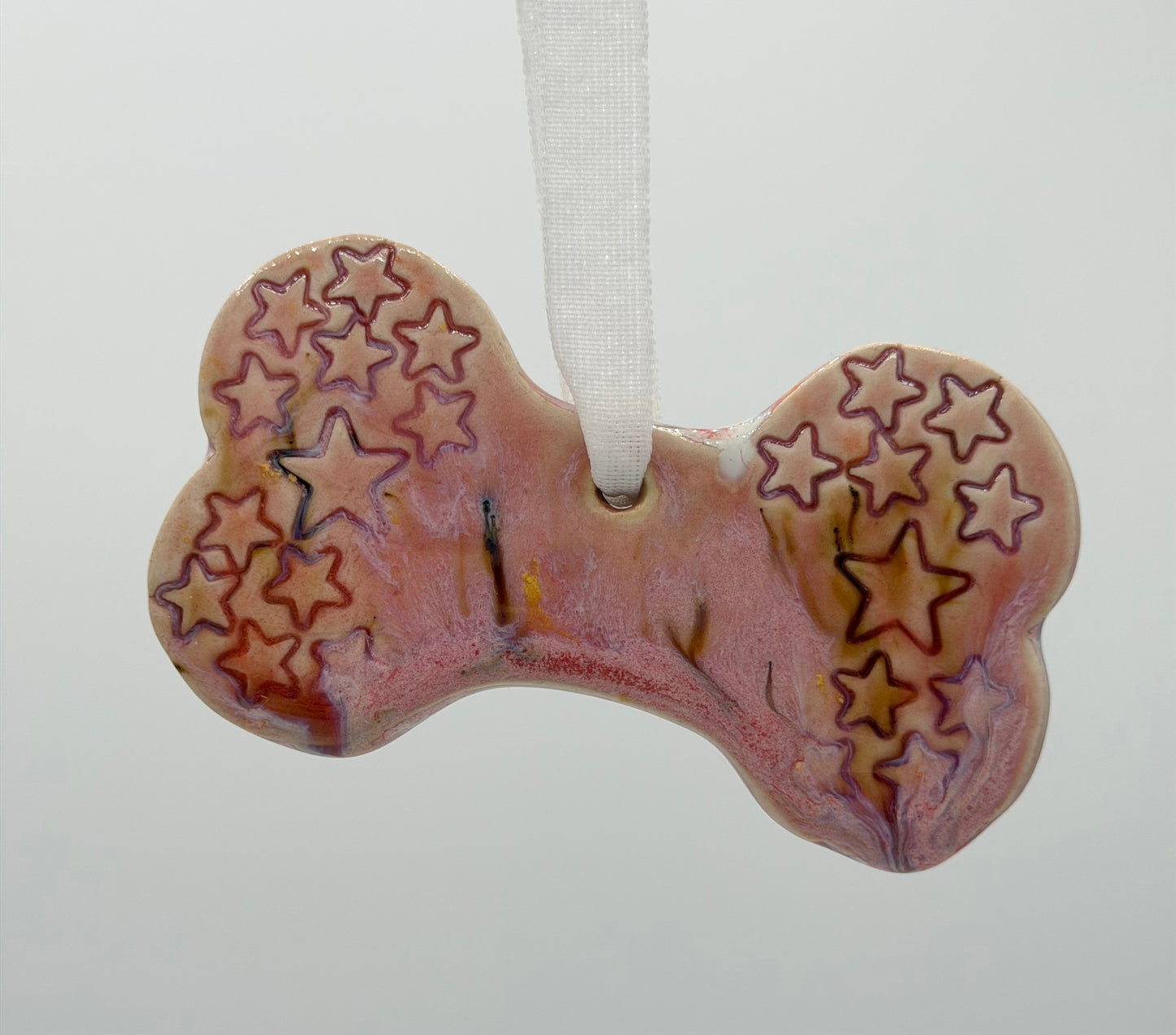 Pink Dog Bone Ornament