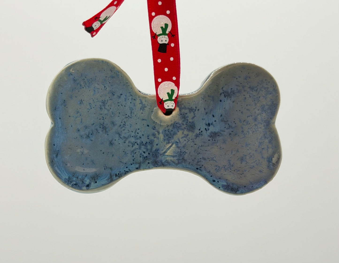 Blue Crystal Dog Bone Ornament