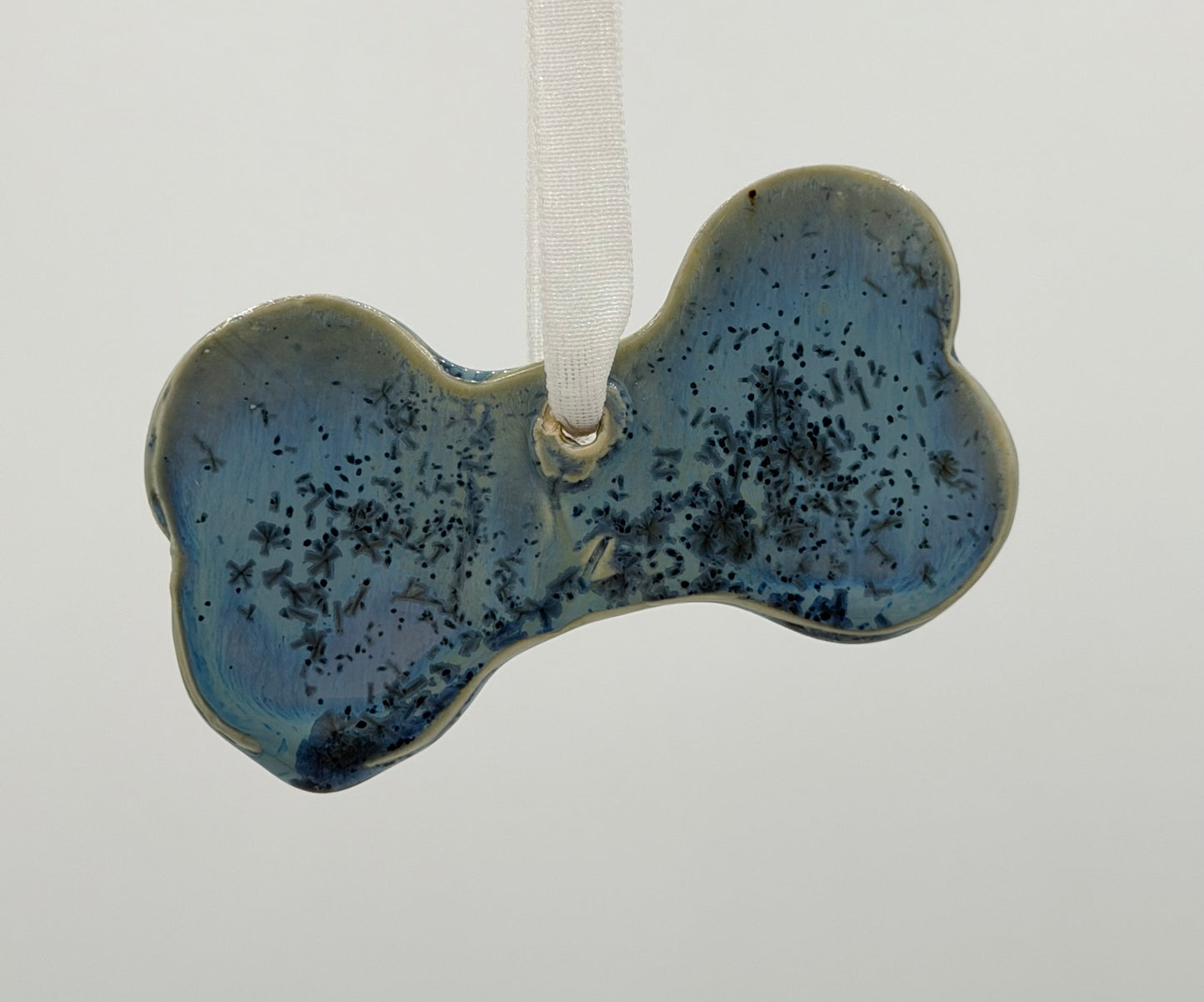 Blue Crystal Dog Bone Ornament